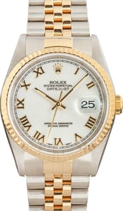 Rolex Datejust 16233 White Roman Dial