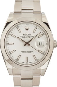 Rolex Datejust 41 Ref 126300 White Dial