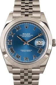 Rolex Datejust 41 Ref 126300 Blue Roman Dial