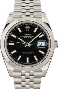 Rolex Datejust 41 ref 126300 Black Index Dial