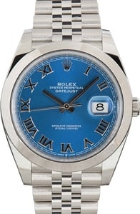 Rolex Datejust 41 Ref 126300 Blue Roman Dial