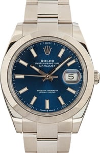 Rolex Datejust 41 Ref 126300 Blue Dial