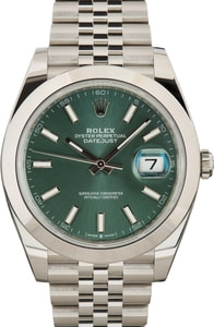 Rolex Datejust 41 Ref 126300 Mint Green Dial