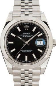 Rolex Datejust 41 ref 126300 Black Index Dial