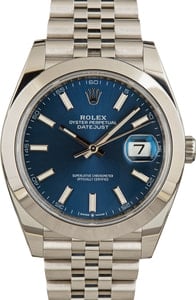 Rolex Datejust 41 Ref 126300 Blue Chromalight Dial