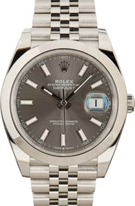 Rolex Datejust 41 Ref 126300 Slate Chromalight Dial