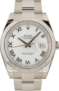 PreOwned Rolex Datejust 41 Ref 126300 White Dial