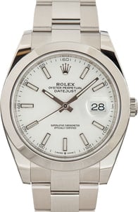 Used Rolex Datejust 41 Ref 126300 White Dial