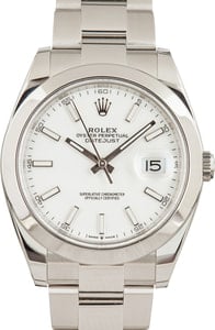 Rolex Datejust 41 Ref 126300 White Index Dial