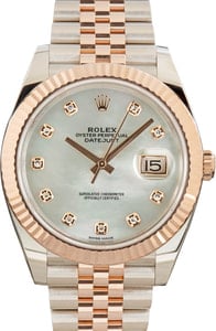 Rolex Datejust 41 Ref 126331 Mother of Pearl Diamond Dial