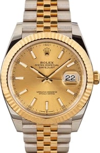 Rolex Datejust 41MM Steel & 18k Yellow Gold Champagne Dial, B&P (2017)