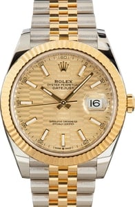 Rolex Datejust 41 Ref 126333 Fluted Motif Champagne Dial