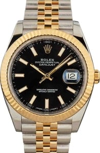 Pre Owned Rolex Datejust 41 Ref 126333 Black Dial