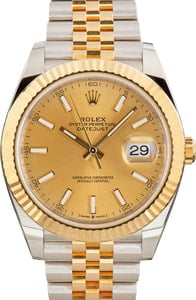 Rolex Datejust 41 Ref 126333 Champagne Index Dial