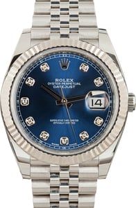 Rolex Datejust 41 Ref 126334 Blue Diamond Dial