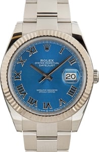 Rolex Datejust 41 Ref 126334 Blue Roman Dial