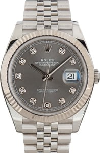 Rolex Datejust 41 Ref 126334 Slate Diamond Dial