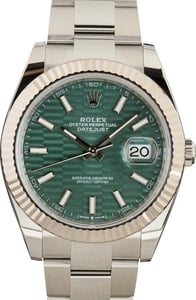 Rolex Datejust 41 Ref 126334 Green Motif Dial