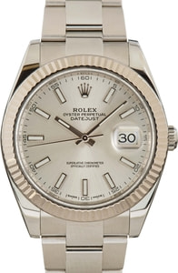 Rolex Datejust 41 Ref 126334 Silver Chromalight Dial