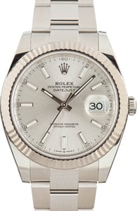 Rolex Datejust 41 Ref 126334 Silver Chromalight Dial