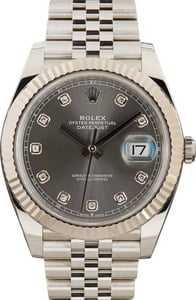 Pre-Owned Rolex Datejust 41 Ref 126334 Slate Diamond Dial