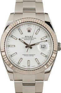 Rolex Datejust 41 Ref 126334 White Dial