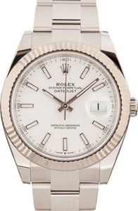 Rolex Datejust 41 Ref 126334 White Dial