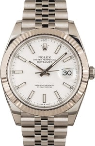 171185 PL Pre Owned Rolex Datejust 41 Ref 126334 White Dial