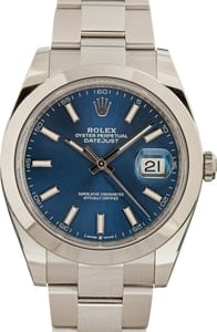 Rolex Datejust 41 Ref 126300 Blue Dial