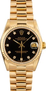 Rolex Midsize Datejust 68278 Black Diamond Dial