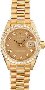 Lady Rolex Datejust 69138 Diamond Dial