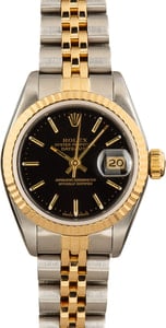 Lady Rolex Datejust 69173 Black Dial