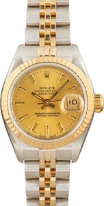 Datejust Ladies Rolex 69173 Champagne Dial