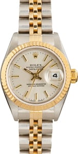 Lady Rolex Datejust 69173 Silver Index Dial