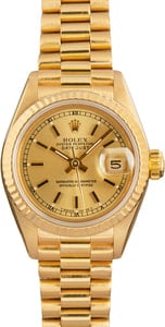 Rolex Lady Datejust 69178 Champagne Index Dial