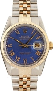 Rolex Datejust 16013 Blue Buckley Dial