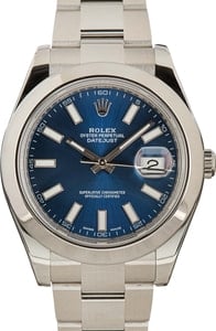 Rolex Datejust II ref 116300 Blue Dial Stainless Steel