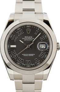 Rolex Datejust II Ref 116300 Black Roman Dial