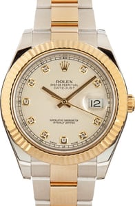 Rolex Datejust II ref 116333 Ivory Diamond Dial