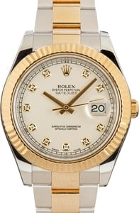 Rolex Datejust II ref 116333 Ivory Diamond Dial