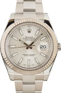 Used Rolex Datejust II Ref 116334 Silver Dial