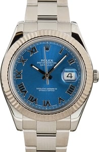 Used Rolex Datejust II Ref 116334 Blue Dial