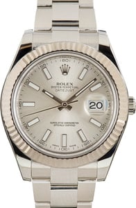 Rolex Datejust II Ref 116334 Silver Dial