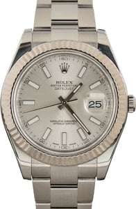 Used Rolex Datejust II Ref 116334 Silver Dial