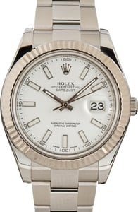 Rolex Datejust II 116334 41MM White Dial