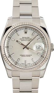 PreOwned Rolex Datejust 116234 Silver Dial