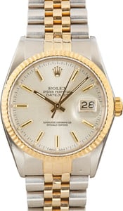 Rolex Datejust Ref 16013 Silver Dial