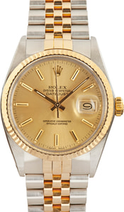 Rolex Datejust Two Tone 16013 Champagne Dial