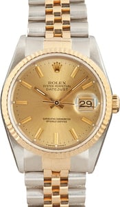 Pre-Owned Rolex Datejust 16233 Champagne Dial