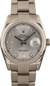 Rolex Day-Date ref 118209 White Gold